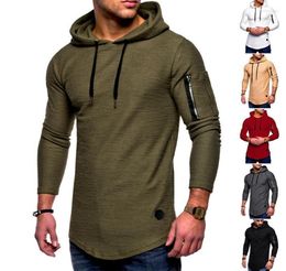 Men039s Hoodies Sweatshirts Street Fashion Hooded Solid Color Man Casual Longsleeved Sweater Tshirt Sports Men Hoodie 40Me5236229