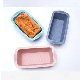 Baking Moulds Multi-color Creative Silicone Cake Embryo Mold Rectangular Toast Bread Making Tools Household Supplies