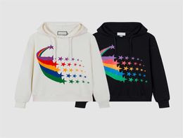 2021 Men Women Hoodies Letter Printing Colourful Star High Street Style Long Sleeves Pullover Sweatshirts Good Quality Clothing Siz5574875