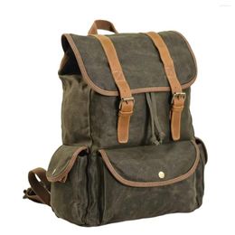 Backpack Large Capacity Canvas Casual Computer Men's Outdoor Travel Hiking Vintage Bag