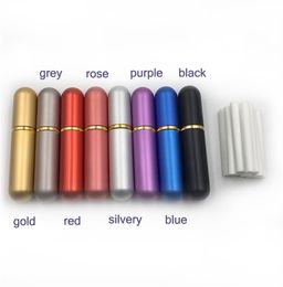 Aluminum Blank diffuser Nasal Inhaler refillable Bottles For Aromatherapy Essential Oils With High Quality Cotton Wicks3603447