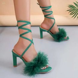 Strap s Corduroy Ankle Summer Sandals Gladiator High Heel Shoes Fashion Sexy Wedding Party Dress Women Large Size 622 Sandal Sho 78a e Fahion Dre