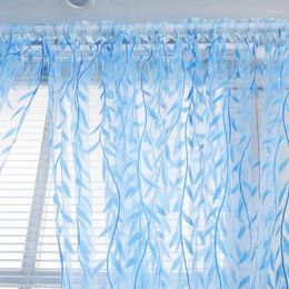 Curtain Willows Leaves Curtains Tulle Sheers Vine Window Drapes For Living Room Bedroom Balcony Door