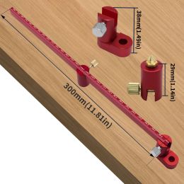 Woodworking Compass Scriber, Adjustable Circular Drawing Ruler,Measurement Tool, Aluminum Fixed-Point Circle Line Marking Gauge