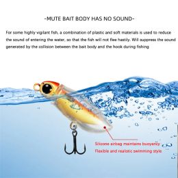 Silent Floating Worm Bait Soft Shell Lures 38mm/2.7g Micro Object Noctilucent Light Bug Mini Swimbait Top Water Fishing Lure Set