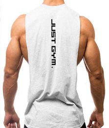 New Gym Tank Top Summer Cotton Sleeveless Shirt Casual Fashion Fitness Stringer Tank Top Men bodybuilding Clothing1731420