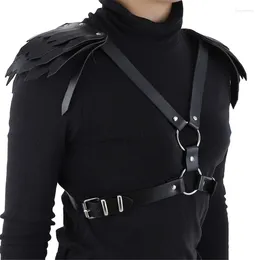 Belts Punk Chest Chain Belt Unisex Halter Harness For Dance Prom Rock Bands PU Role Play Supplies