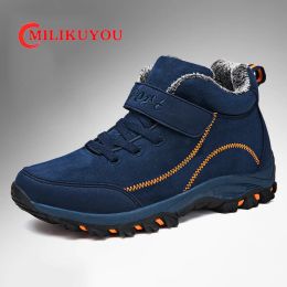 Winter Warm Men Boots Waterproof Snow Boots Man Plush Hiking Sneaker Footwear Outdoor Non-slip Unisex Ankle Shoes Plus 48