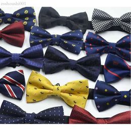 British Mens Black Paisley Fashion 25 Styles Jacquard Woven Silk Bow Tie Wholesale Wedding Dress Business 6655