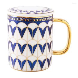 Mugs Ins Creative European British Ceramic Couple Mug Water Cup N Nordic Hand Gift Bone China