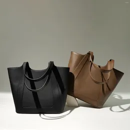 Totes Genuine Leather Women Shoulder Bags High Quality Female Handbags Classic Large Ladies Soft Underarm Bag Grey Black