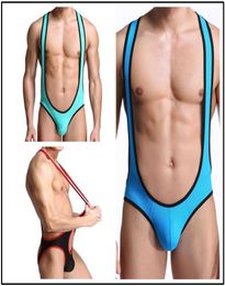 Sexy Men039s Modal Bodybuilding Wrestling Singlet Bikini Jumpsuit Suspender Sexy Bodysuit Teddies Underwear OnePiece Bodysuits4931816