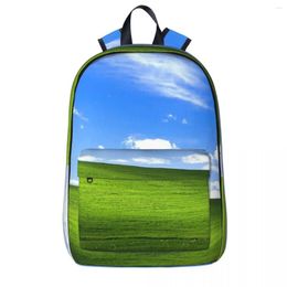 Backpack Windows XP Wallpaper Backpacks Large Capacity Student Book Bag Shoulder Travel Rucksack Fashion Children School