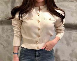 JMPRS Fashion Women Cardigan Sweater Spring Knitted Long Sleeve Short Coat Casual Single Breasted Korean Slim Chic Ladies Top 21086112064