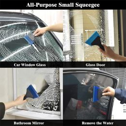 1Pc Car Window Tint Squeegee Glass Windshield Water Wiper Rubber Blade Scraper with Non-Slip Handle Mirror Squeegee Tool