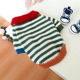 Dog Apparel Pet Striped Sweater Puppy Clothes Cute Christmas Holiday Coat Knitted Pullover Dresses Small Dogs Cat Sweatshirt