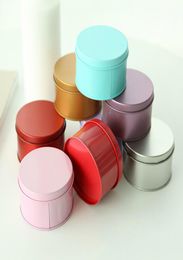 Candy Box Tinplate Candle Jar Empty Metal Tin Can Tablet Pill Earrings Storage Box with Lid Round Container Small Home Decor8508531
