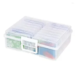 Decorative Plates Po Cases Transparent Container Boxes Keeper Case For 4 X 6 Inches Pos Storage Box Cards Pictures Stickers Stamps