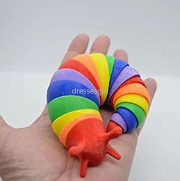 NEW!!! 7.5 Inches Toys Party Favor Slug Articulated Flexible 3D Slugs Toy All Ages Relief Anti-Anxiety Sensory for Children Adult3761592