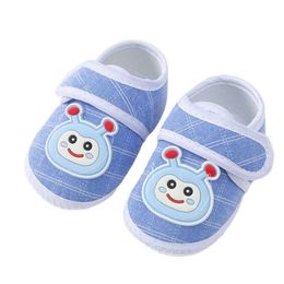 First Walkers Baby girl boy shoes plain cartoon pattern baby bed canvas shoes baby learning walking shoes summer babys first walking shoes d240525