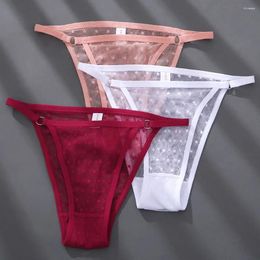 Women's Panties Underpant Sexy High Waist Bandage Cotton Crotch Ladies Mesh Lace Briefs Lingeries Women Thong