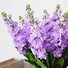 Decorative Flowers 1 Pc 80cm Artificial Flower Home Decor DIY Fake Violet-Flower Branch Pography Prop Silk Hydrangea Bride Bouquet For