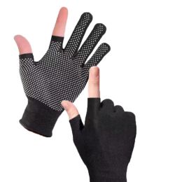 Gloves Women's Summer Sunscreen Dot Anti-Slip Riding Outdoor Men's Leakage Two Fingers Thin Gloves