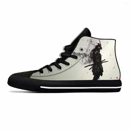 Casual Shoes Japanese Anime Cartoon Samurai Katana Warrior Cloth High Top Lightweight Breathable 3D Print Men Women Sneakers