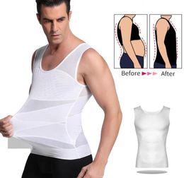 Men039s Body Shapers Fashion Men Slimming Shapewear Tank Shaper Tummy Control Corset Vest Compression Elastic Muscle Weight Los3187485
