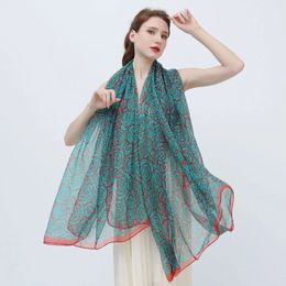Silk Scarf Fashion Design Neck Print Foulard Female Headbanda Luxury Hijab Women Warm Pashmina Scarves Echarpe Shawl Large Wrap 240524