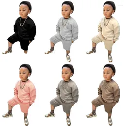 Clothing Sets Baby's Hoodie Set Autumn And Winter Long Sleeved Shorts Sports Children's Two-piece