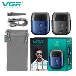 Electric Shavers VGR Electric Shaver Professional Waterproof Travel Mini Electric Shave IPX7 Portable Reciprocating Foil Shaver for Men V-340 Q240525