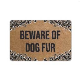 Carpets Beware Of Dog Fur Doormat Non Woven Top Door Mat Grandchildren Outdoor Rug