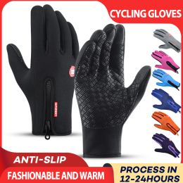 Winter Gloves For Men Bike Cycling Gloves Windproof Cold Proof Full Finger Outdoor Waterproof Bicycle Motorcycle Riding Mitten