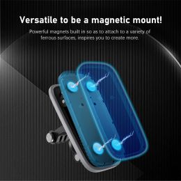 TELESIN Backpack Strap Clamp Magnetic Swivel Clip 360° Rotating Adjustable Strap Mount Quick Clip Mount for GoPro 12/11/10/9/8