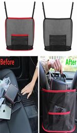 Storage Bags Car Net Pocket Handbag Holder Seat Between Pet Barrier Dog Auto Interior Accessories9893340