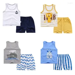 Clothing Sets Toddler Girls Clothes Set Kids Boys Outfits Children Summer Suits Sleeveless Tops Shorts 1 2 3 4 5 Years Boy Girl