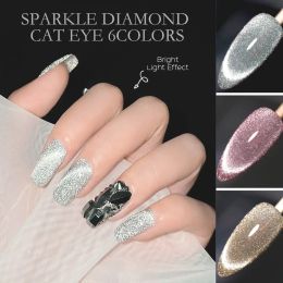 16ml CANNI Sparkle Cat Eye Nail Gel Polish Magic Holo Effect Phantom Colour Series Full Coverage Semi Permanent Gel Nail Varnish