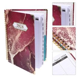 Coil Planner Notepad Office Supply Students Agenda Journal Daily Plan Notebook 2024 Planner Paper Accessory Meeting A5 Notepad