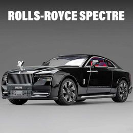 Diecast Model Cars 1 24 Rolls Royce Ghost Alloy Model Car Toy Die Casting Metal Casting Sound and Light Childrens Car Rear Pull Car Toy T240524