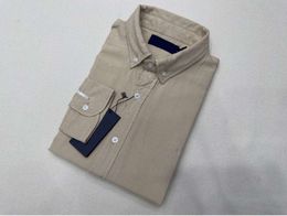 2024 Mens Shirts polos Small horse quality Linen Embroidery blouse Long Sleeve Solid Colour Slim Fit Casual Business clothing Long-sleeved shirt multiple 9005ess