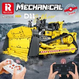 NEW Technical Remote Control D11 Bulldozer Building Blocks Electric Engineering Vehicle Bricks Mechanical Toys Gift Set for Boys