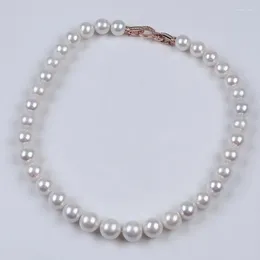 Chains Natural High Quality 10-13mm Round Edison Freshwater Pearl Bead Necklace Jewellery Women