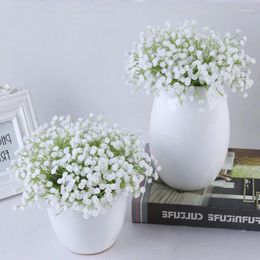 Decorative Flowers 1 Bunch Artificial Plastic Gypsophila Fake Flower Floral Bouquet For Wedding Party Table Decorations