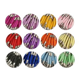 50pcs/Lot 12 Colours Braided Lanyard Cell Phone Straps Mobile Phone Chains Bag Charms Pendant with Lobster Clasps DIY Making