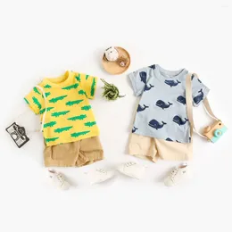 Clothing Sets 0-3Y Children's Clothes Set 2 Pcs Kids Boy T-shirt Shorts Summer Cotton Short Sleeve Baby Children Toddler Suit