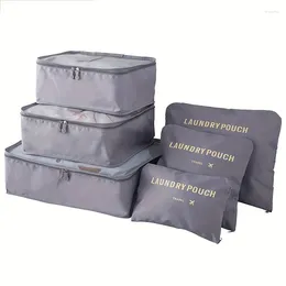 Storage Bags 6 Set Travel Multi-functional Clothing Sorting Packages Compression Pouches For Luggage Organiser