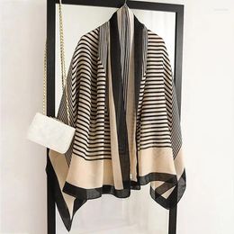 Scarves Women Cotton Viscose Striped Scarf Geometric Printed Muffler Spring Summer Beach Towel Air Conditioning Long Shawl 182 83cm