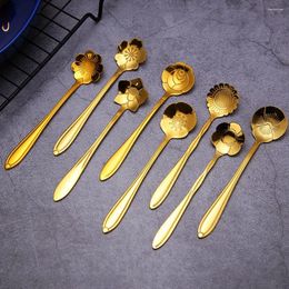 Spoons 8 Pcs Coffee Scoop Cocktail Stirring Spoon Ice Cream For Mixing Household Stainless Steel