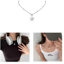 Pendant Necklaces Star Pendant Necklaces Elegant Star Chain Necklace Y2k Star Neck Jewellery Stainless Steel Material Perfect for Women Girl Q240525